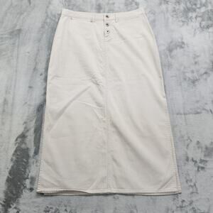 Vintage Y2K Tangents Skirt‎ Size 13/14 Tan Khaki Midi Side Slit Hip Hop Skater